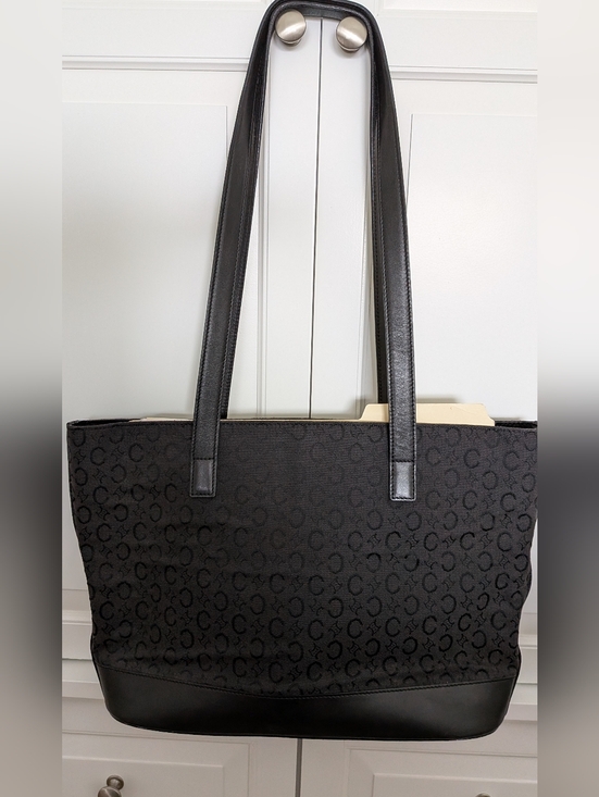 Celine Handbags - Celine Minimalist Classic Tote Bag, Black Logo With Leather